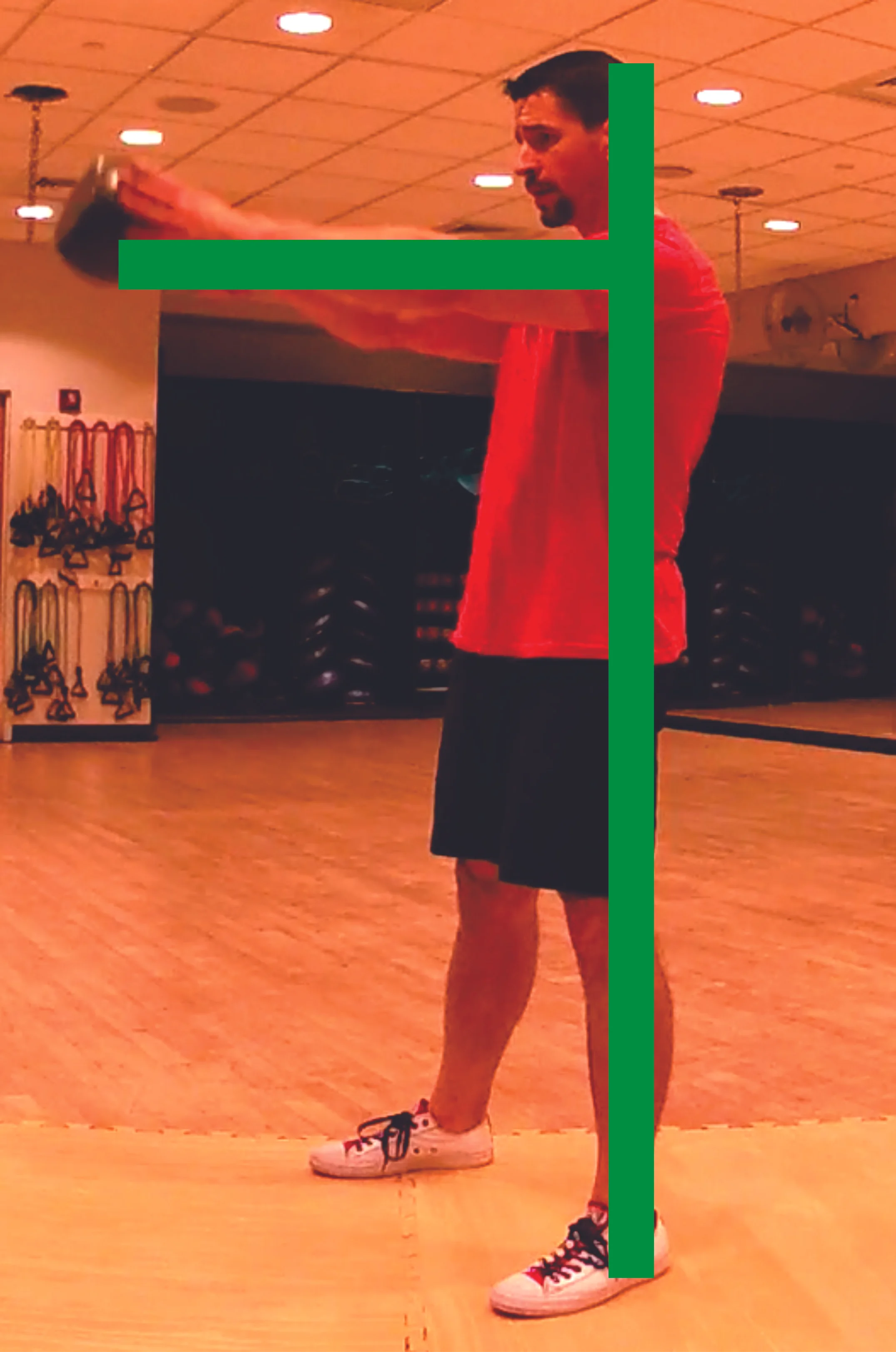 Figure 7 - The two lines at the top of a swing (one-arm swing shown).