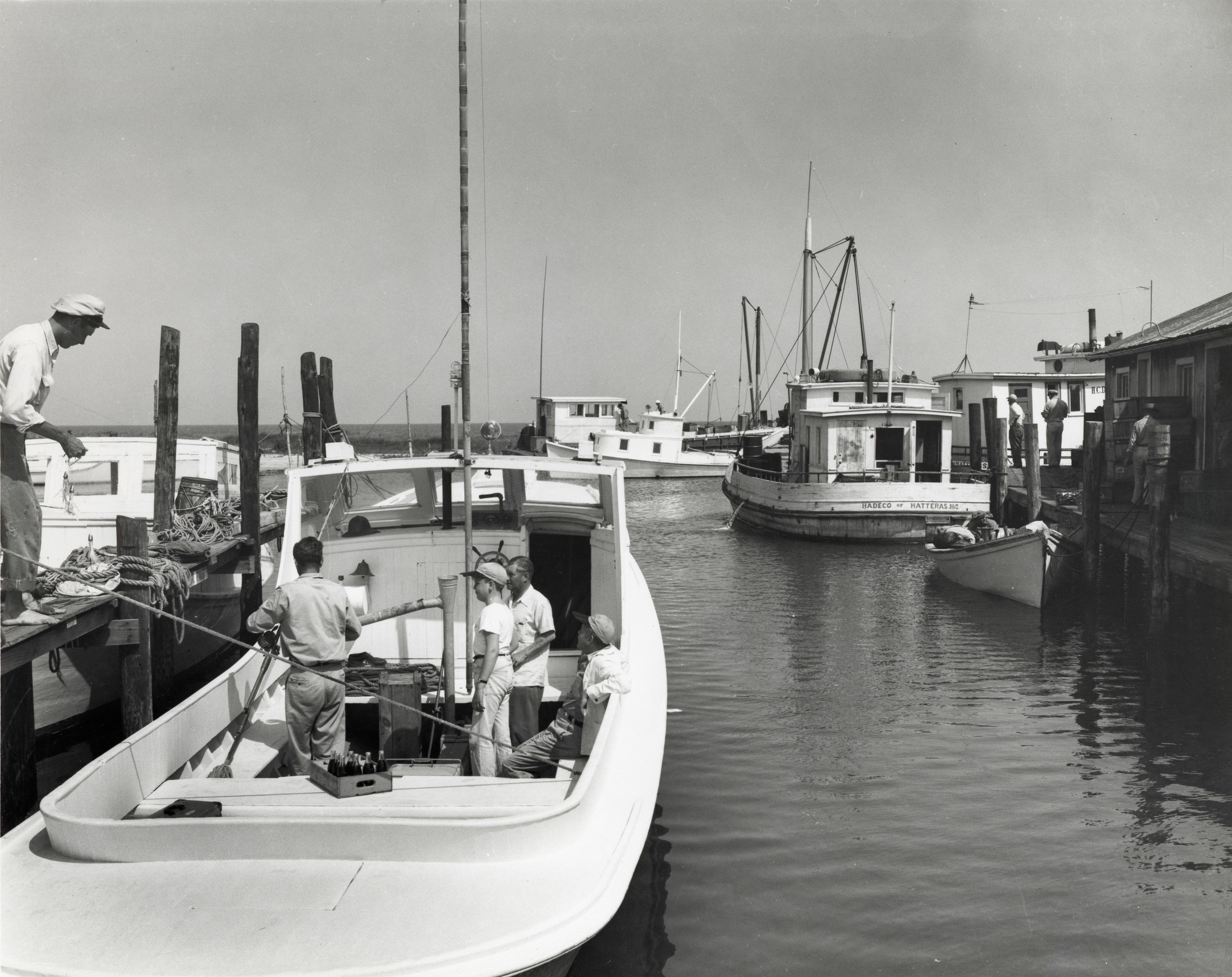 Boat Dock at Hatteras, 1948