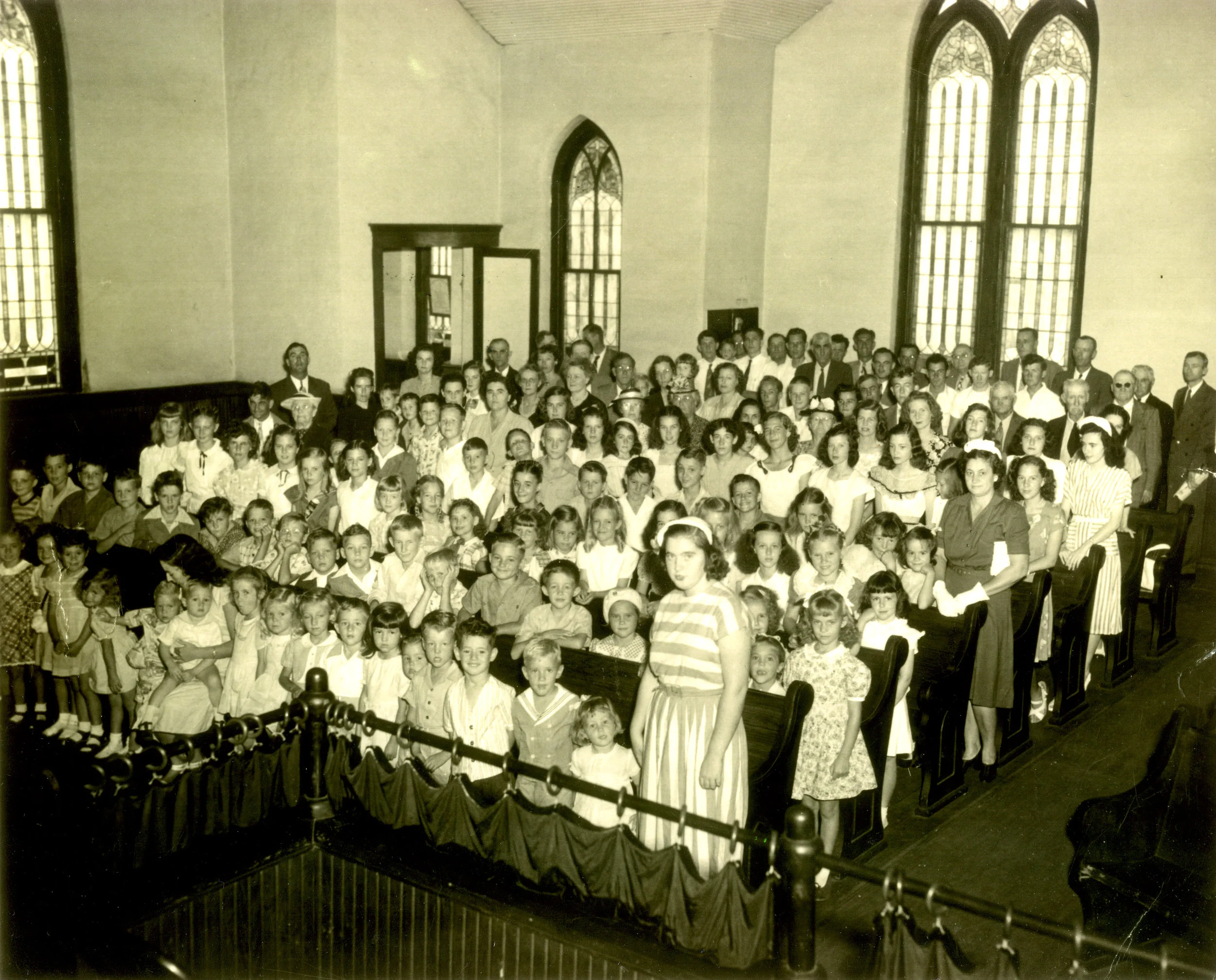 Congregation of the Franklin Memorial Methodist Church, circa 1950s