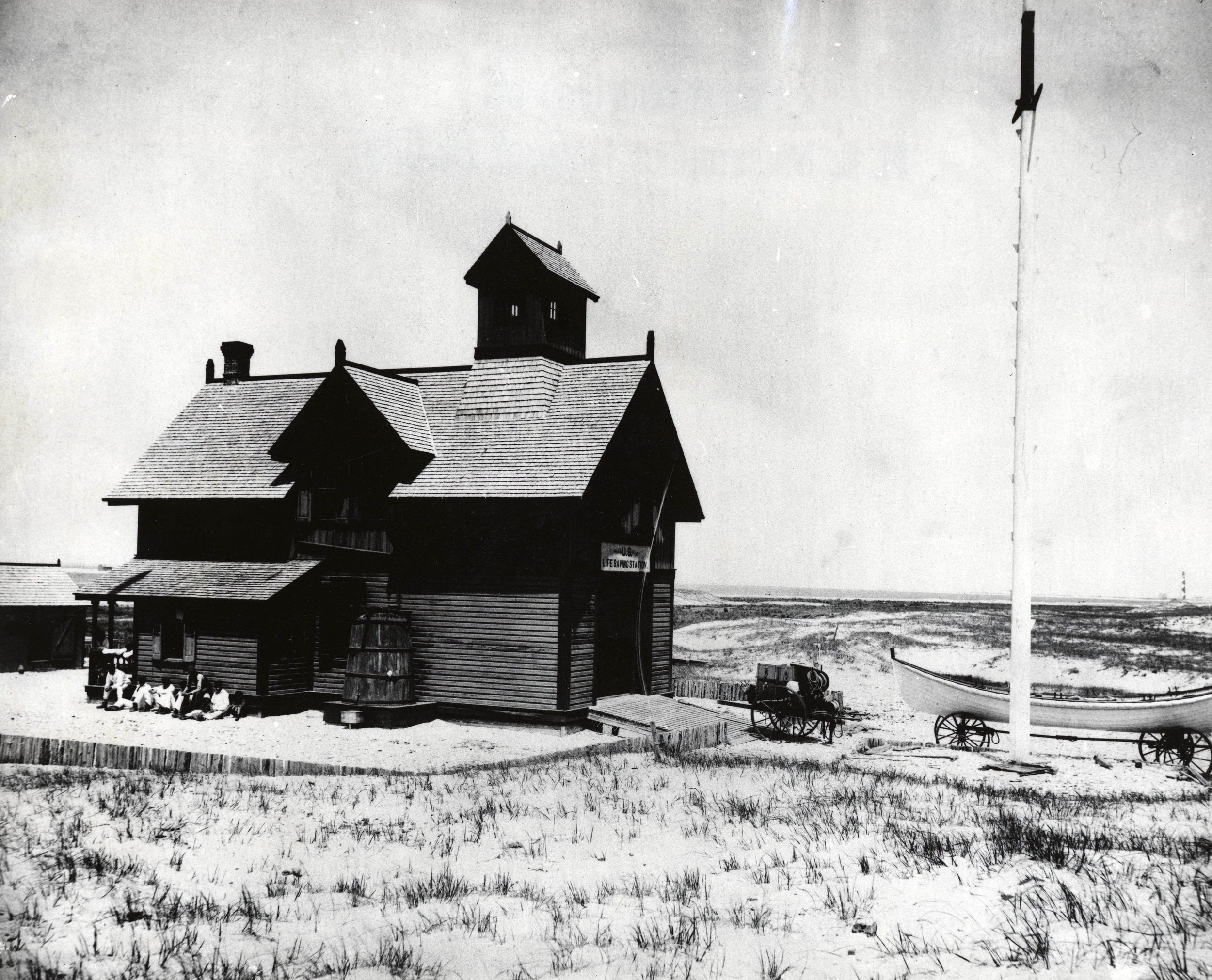 Cape Lookout Lifesaving Station. OBHC, HH Brimley Collection