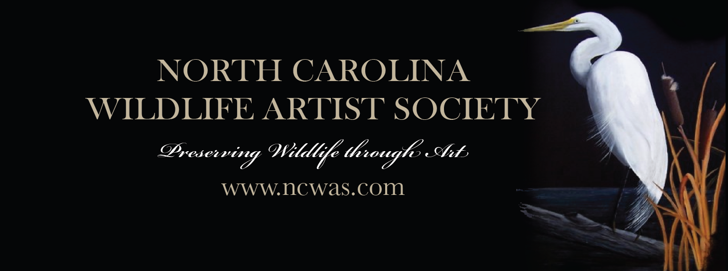 About the North Carolina Wildlife Artist Society The North Carolina Wildlife Artist Society was founded in order to bring wildlife artist, wildlife advocate, huntsman and wildlife art collector together. The mission of the group is to bring the highest quality wildlife art available to the fore and offer a variety of services and opportunity for the wildlife enthusiast. The North Carolina Wildlife Artist Society invites all fine art wildlife artists working in the state to join our organization. Our mission is to become a strong, influential factor in education within our school systems, provide special funding for scholarships in wildlife research and preservation and provide ongoing exhibitions to show the abundance of our animal and plant species in their natural environment.