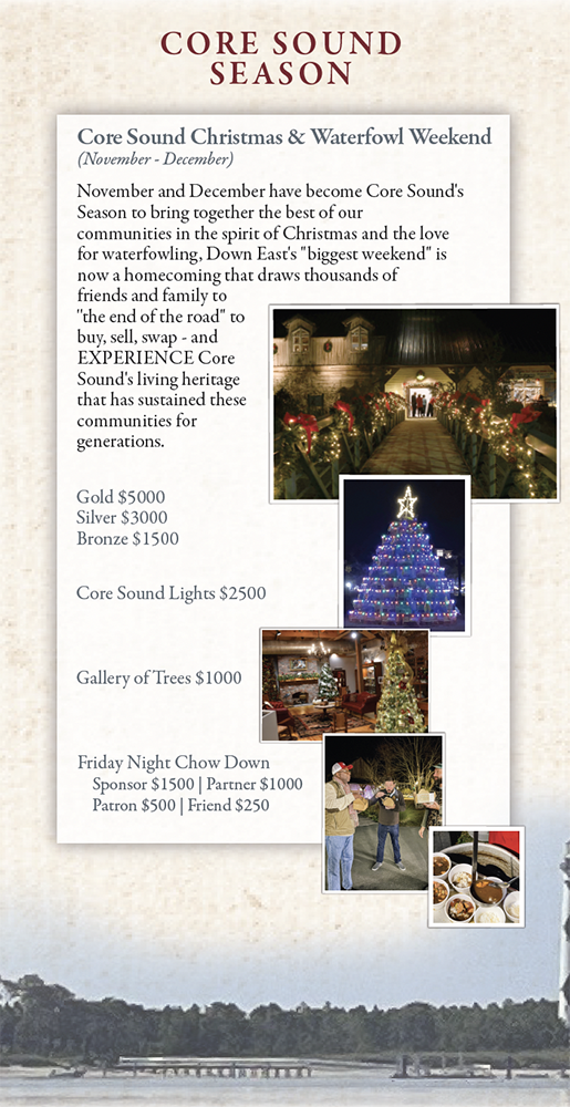 Event Sponsor - Core Sound Christmas & Waterfowl Weekend