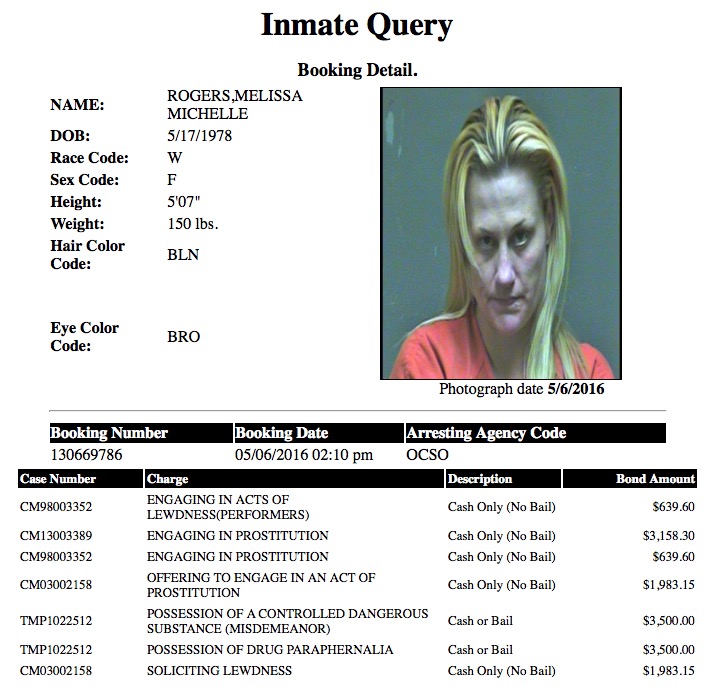 Rogers Melissa Michelle Mugshot Prostitute 2016-05-06.jpg
