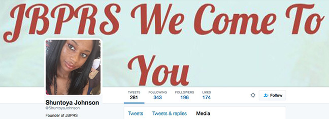JBPRS' Twitter page , where they promote "We Come to You!"