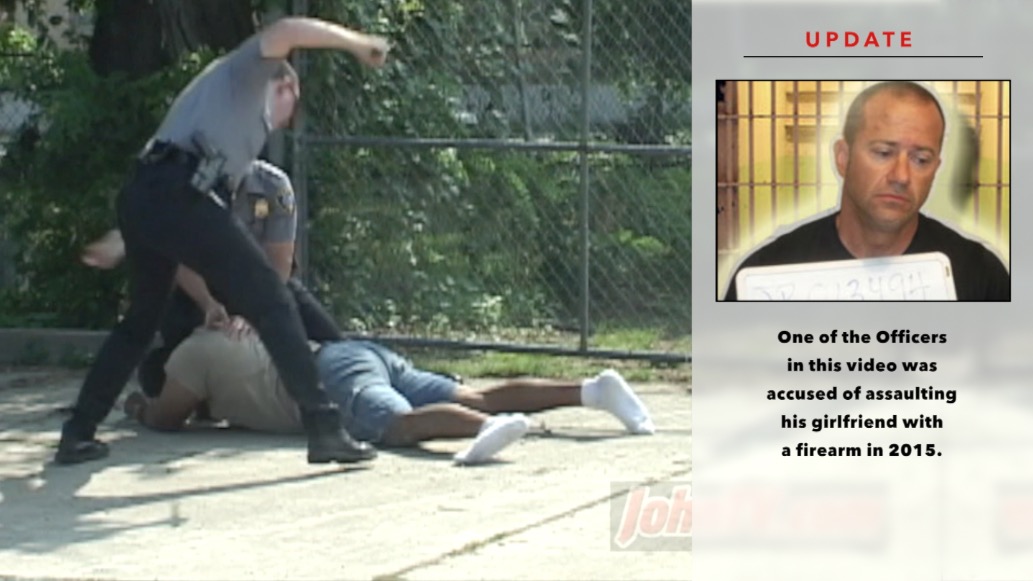 This clip is from my infamous 'Donald Pete' violent arrest video - recorded on July 8, 2002. You can view that video by clicking here . On July 10, 2015, one of the officers in the video - Greg Driskell - was charged with felony domestic abuse and pointing a weapon. That case is still active (link) .