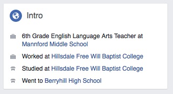 Jake Cox still lists his employment as a school teacher in Mannford, OK.