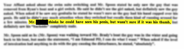 Excerpt from probable cause affidavit filed against officer Colter Morey.