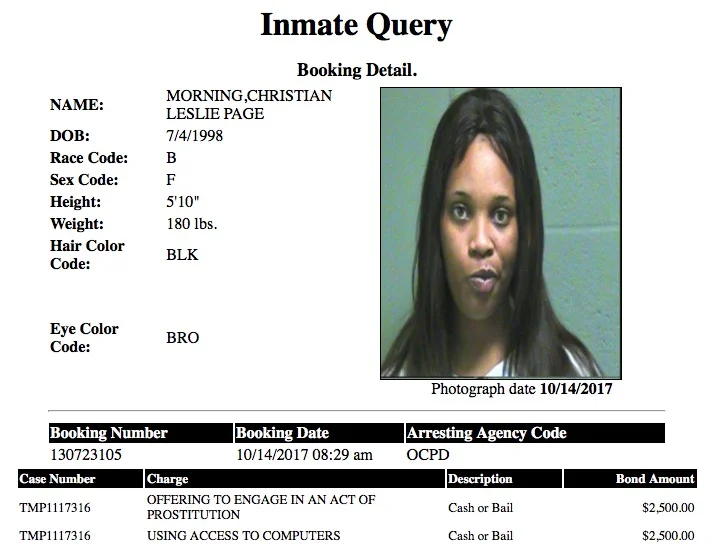 Morning Christian Leslie Page Mugshot Prostitute 2017-10-14.jpg