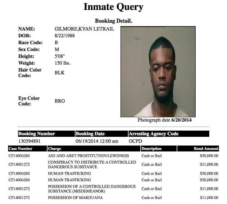 Kyan Letrail Gilmore Mugshot Human Traffikcer Pimp 2014-06-20.jpg
