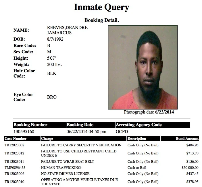 Deandre Jamarcus Reeves Mugshot Pimp Trafficker 2014-06-22.jpg