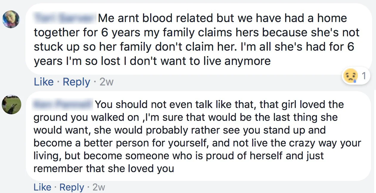 As posted publicly by V.S. to her Facebook profile.