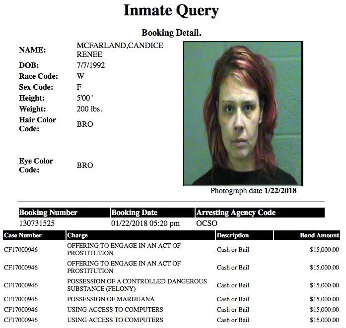 McFarland Candice Renee Mugshot Prostitute 2018-01-22.jpg