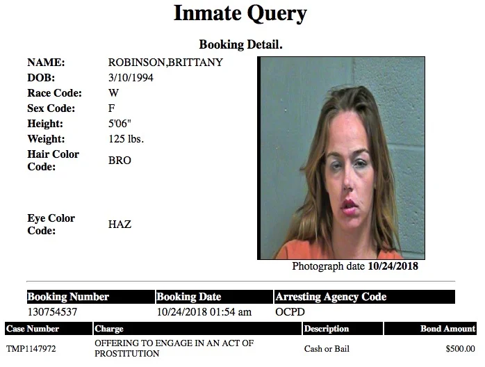 Robinson Brittany Mugshot Prostitute 2018-10-24.jpg