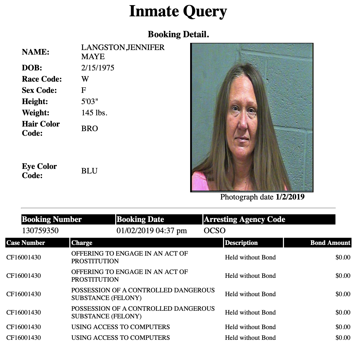 Langston Jennifer Maye Mugshot Prostiute 2019-01-02.png