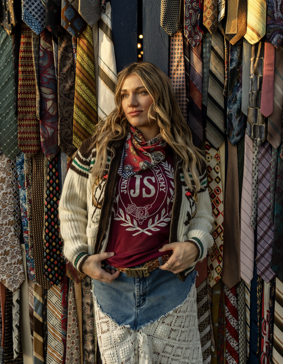 Junkstock Academy Crest Tee Maroon