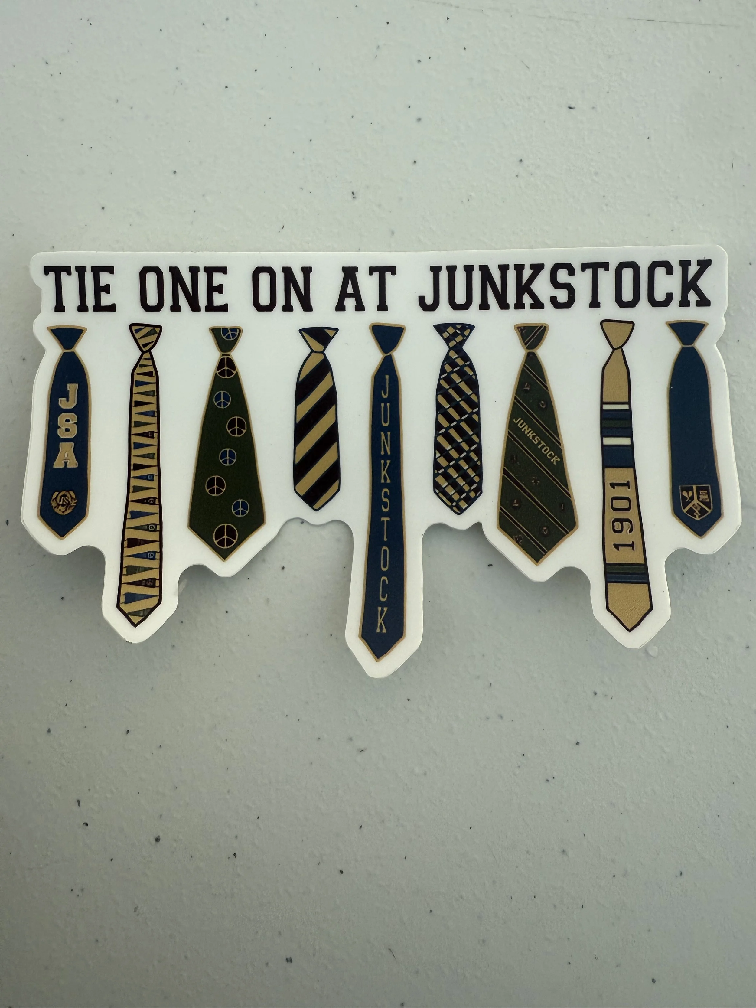 Tie One On at Junkstock Sticker