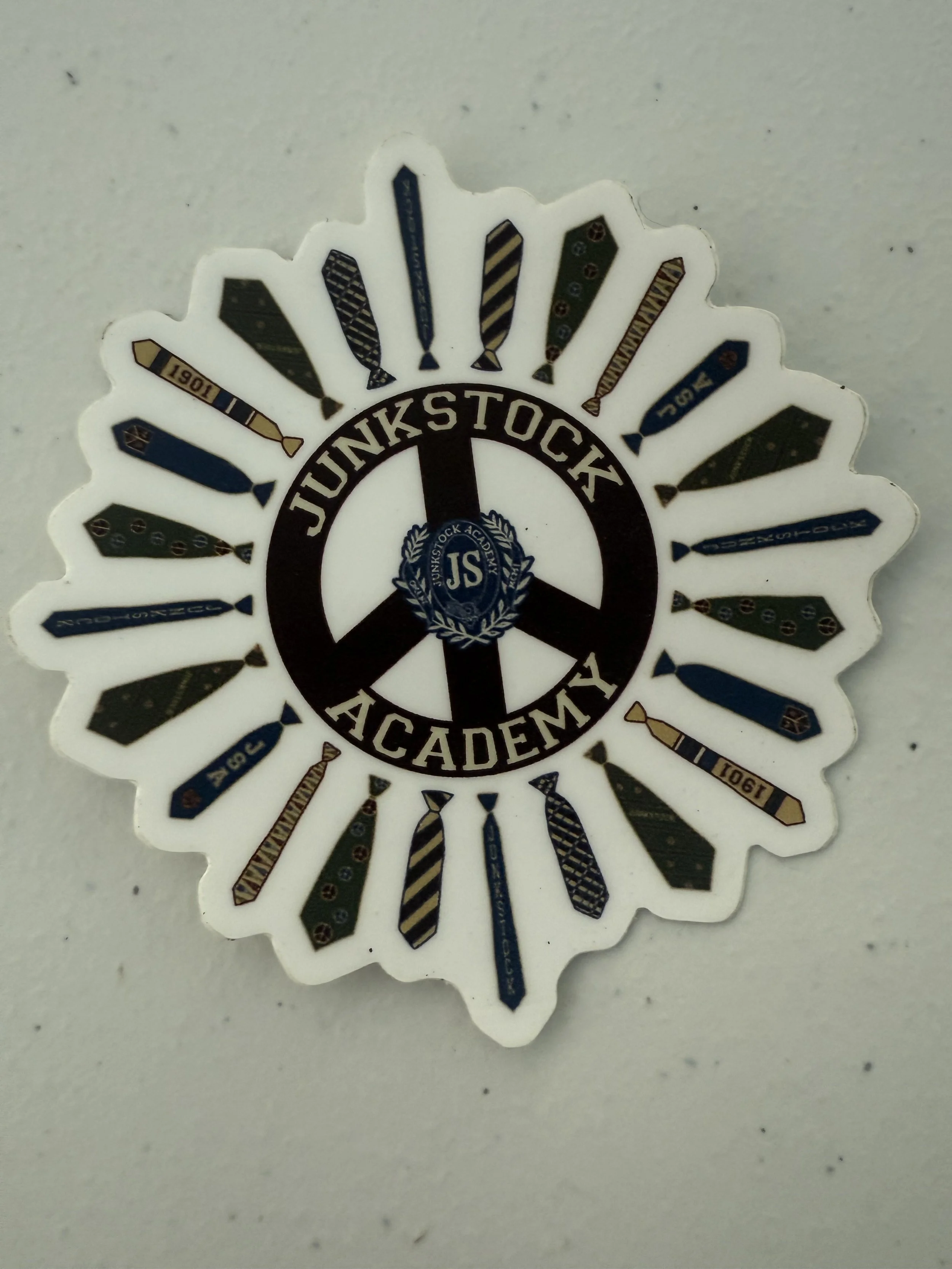 Tie Peace Sign Sticker