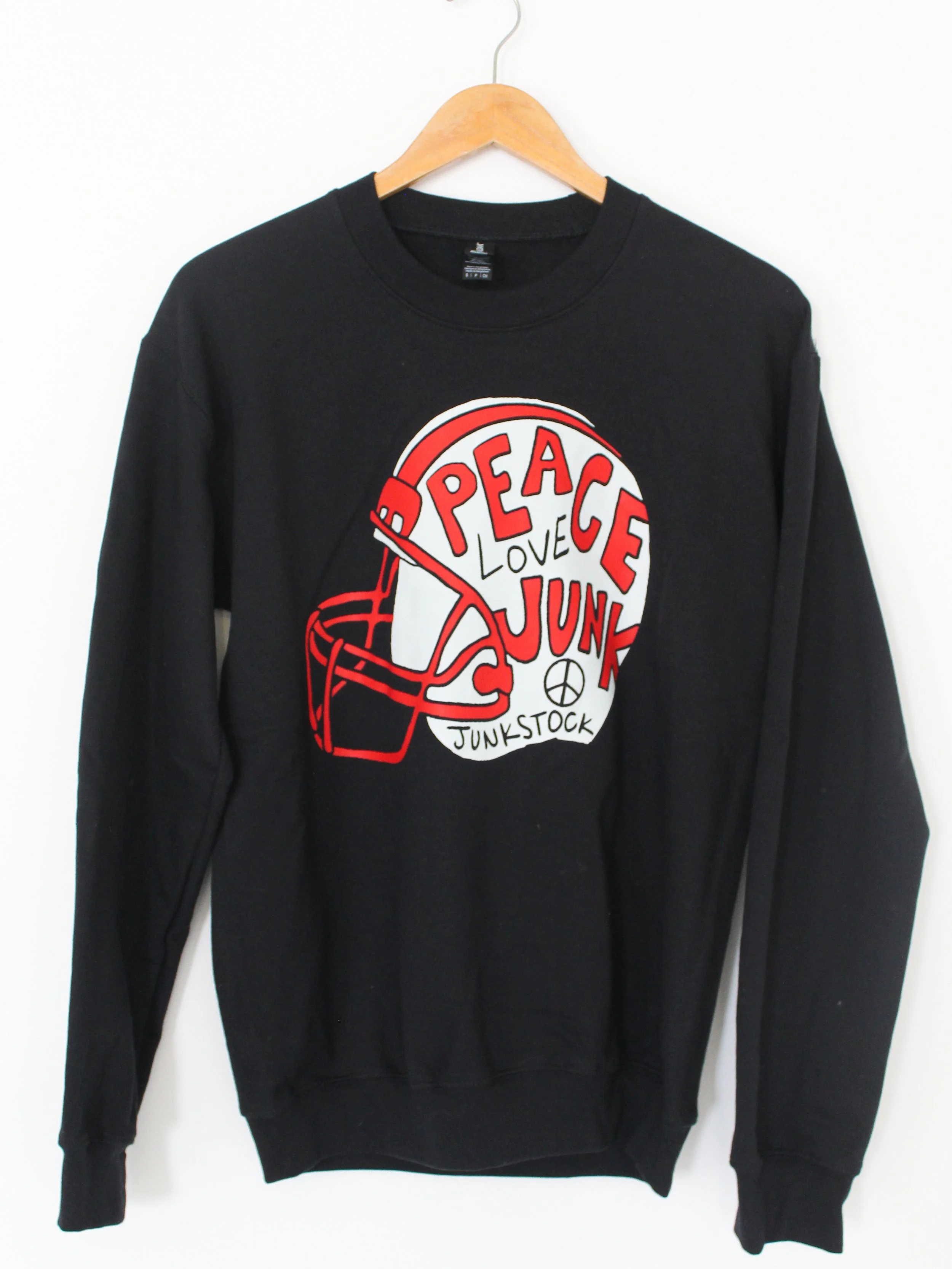 Football Helmet Crew Black, White, and  Red