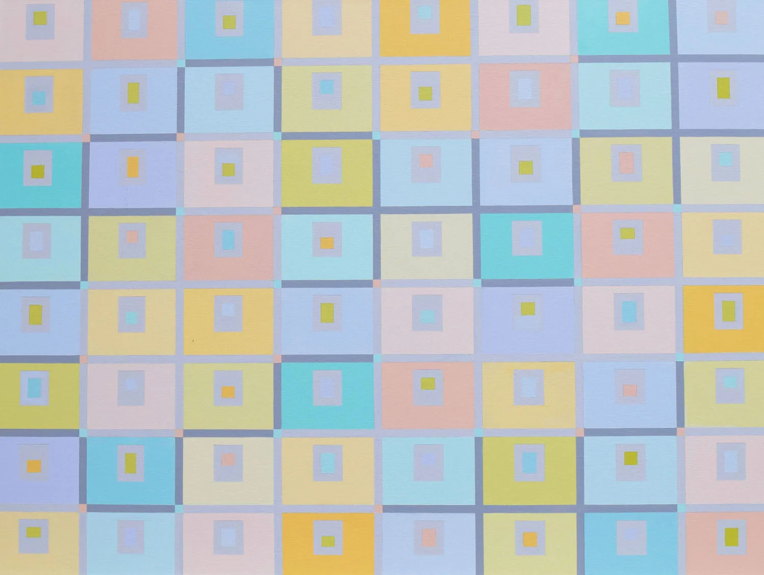 001 Happy, latex on canvas 30” x 48”