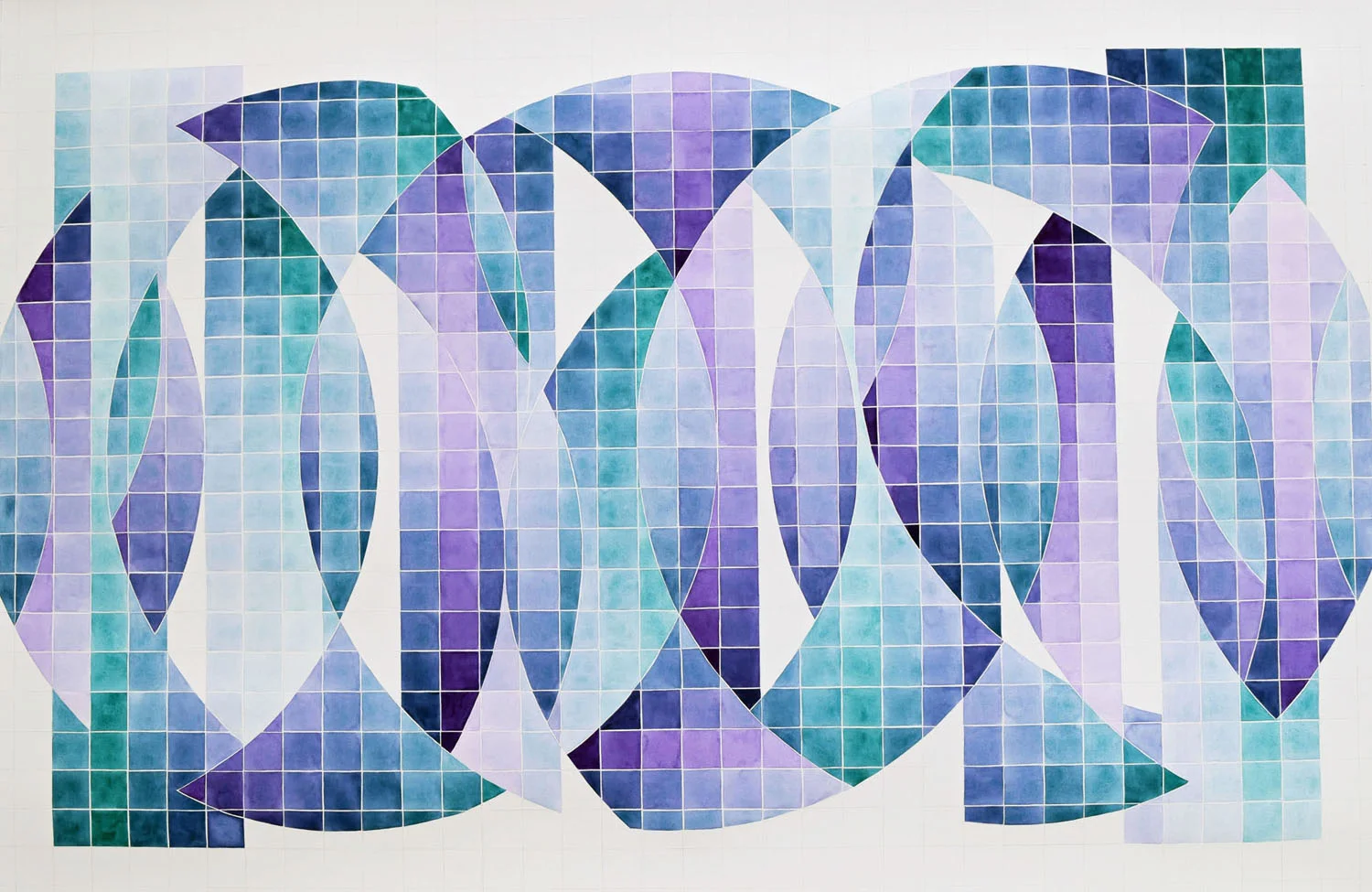 003 Transcendence, watercolor on paper 55” x 35”