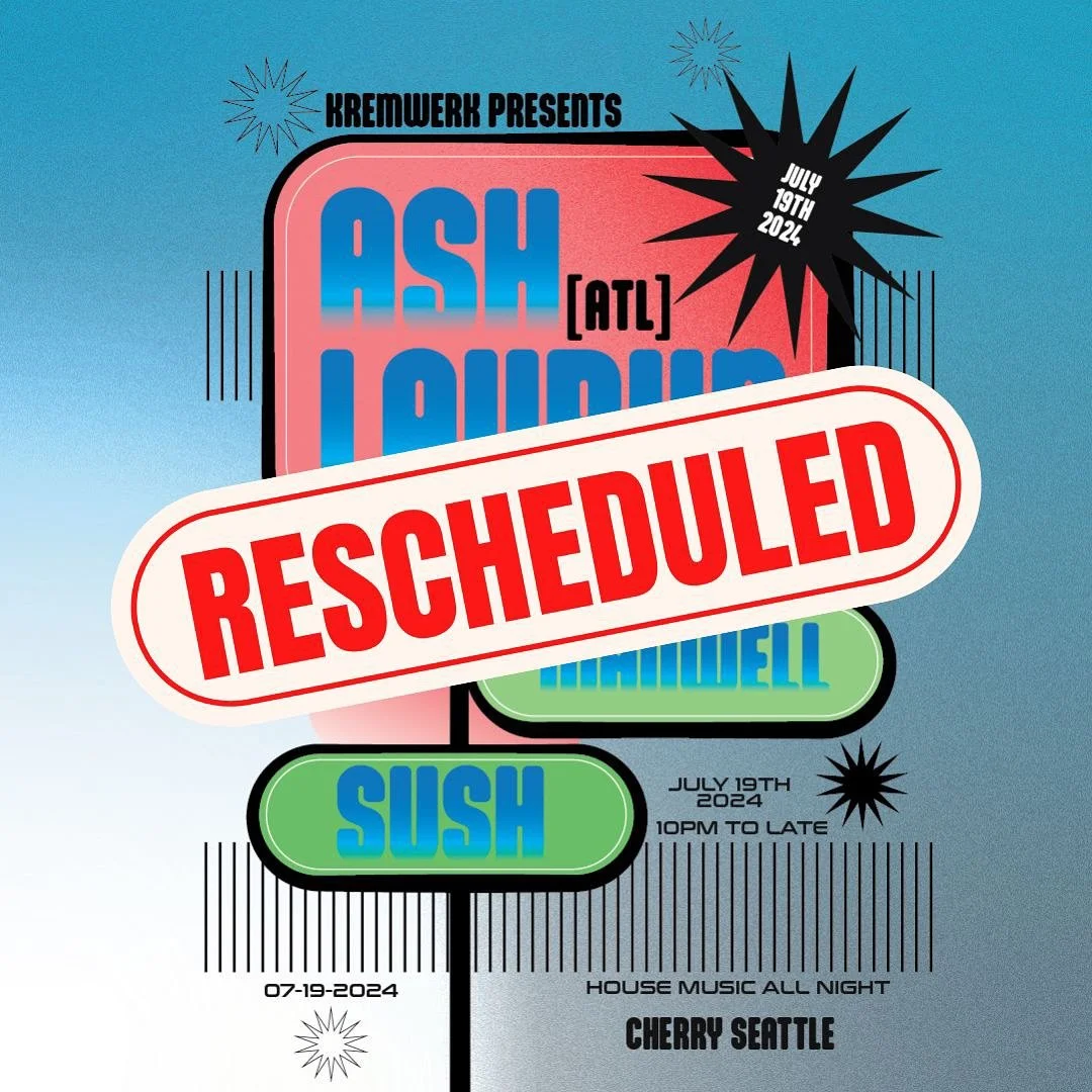 🚨Ash Lauryn - Rescheduled to Oct. 19th!
Due to unforeseen circumstances (aka the global technological outage) Ash Lauryn will not be able to join us this evening 😭 and will now be joining us on October 19th!

Sush &amp; Manwell will be holding it d