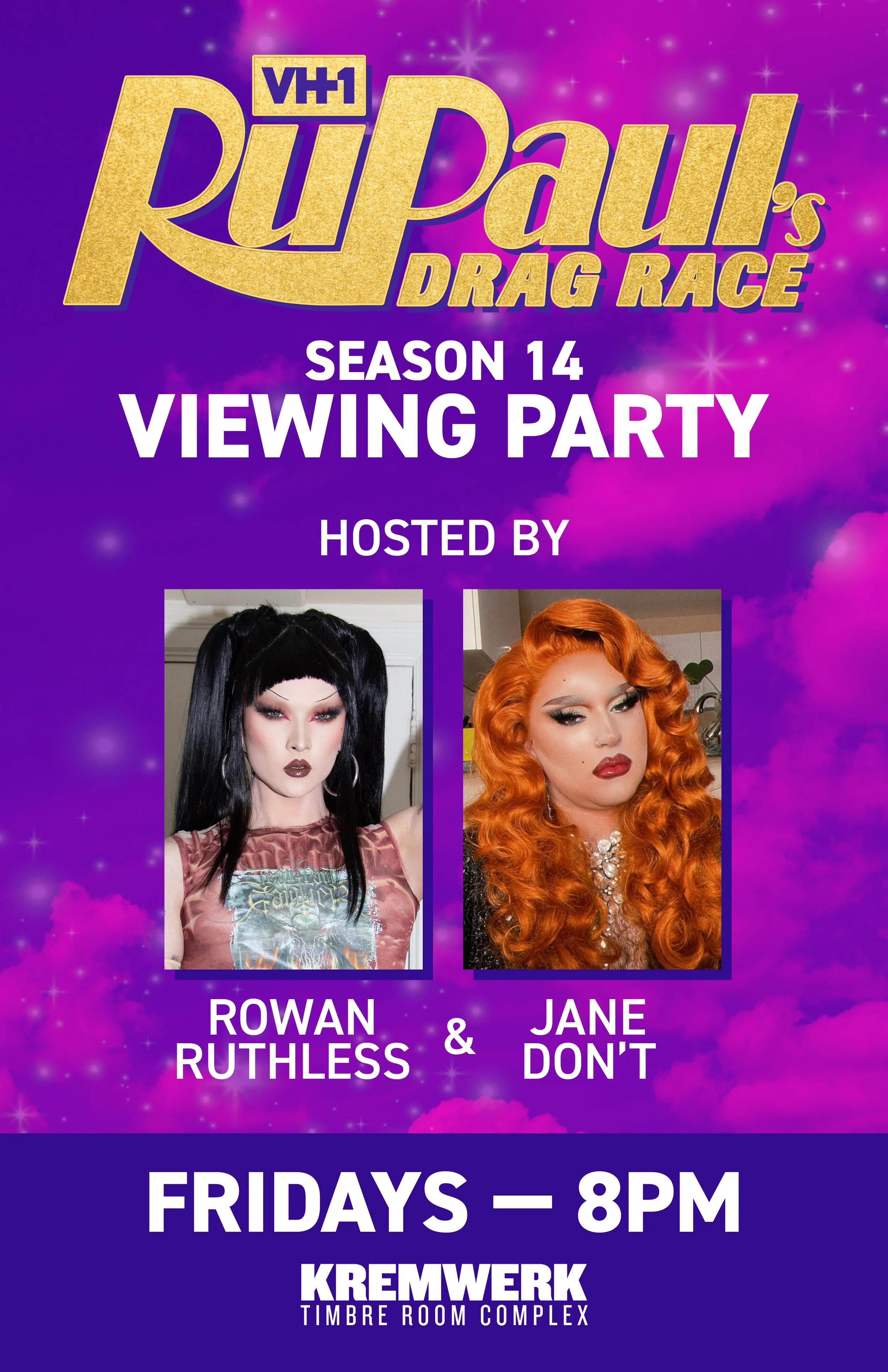 Ru Paul's Drag Race Viewing Party Hosted By Rowan Ruthless and Jane Don't — Kremwerk + Timbre