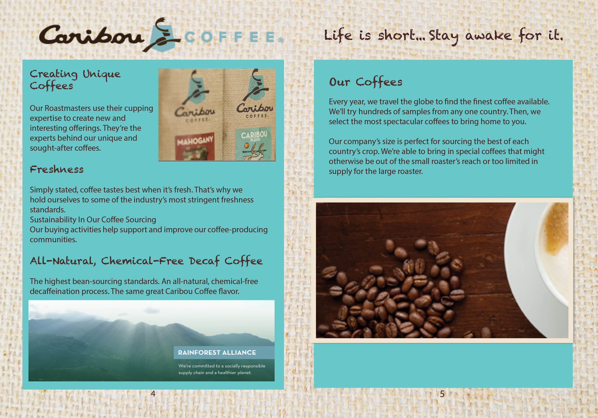 Caribou Coffee Roast Guide About page