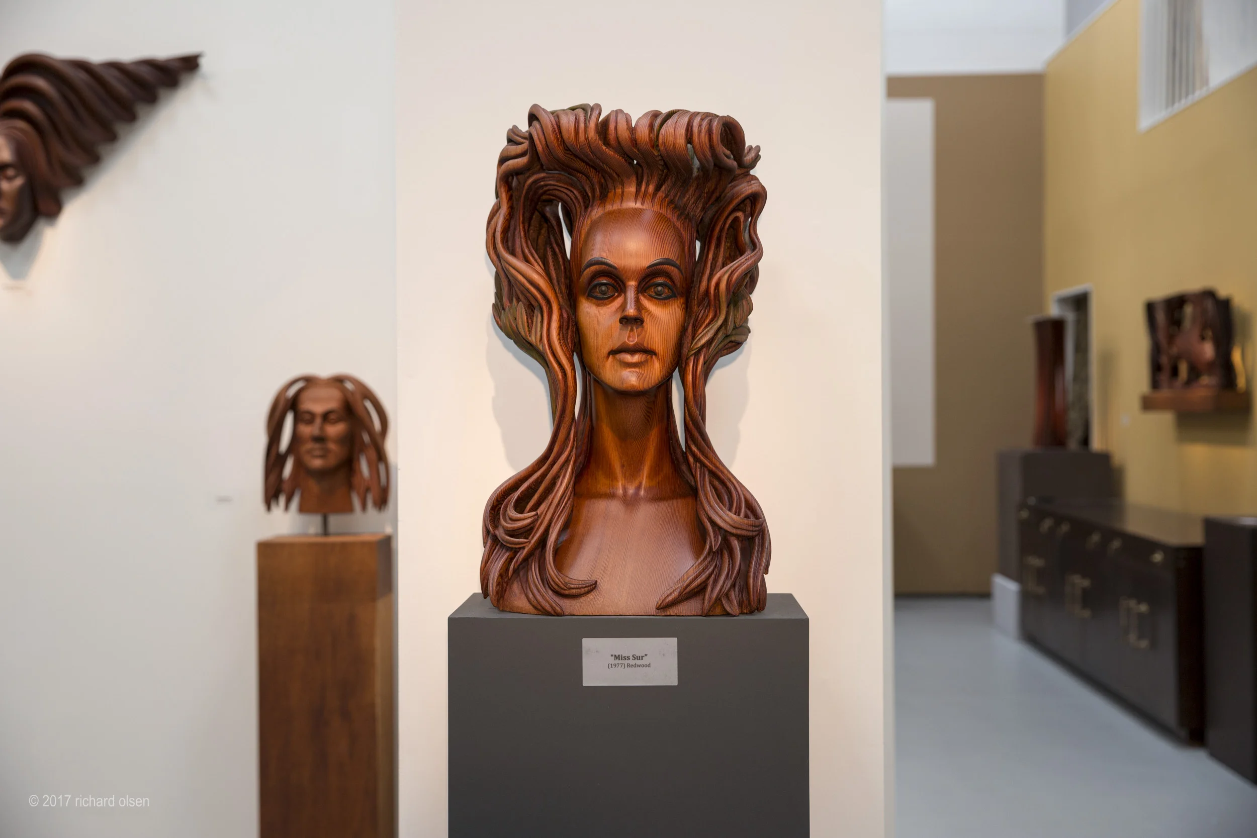 bust of elizabeth taylor, for "the sandpiper" (1965), edmund kara retrospective. seadrift studio, sand city, ca. glen cheda, director.