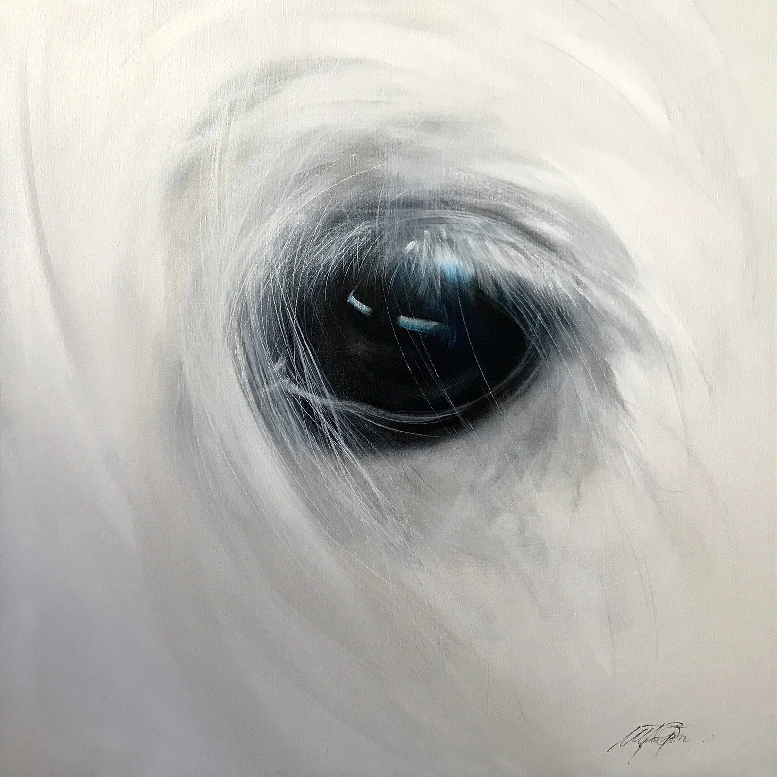 MORGUNN - SOLD / oil on canvas / olía á striga 95x95 cm.
