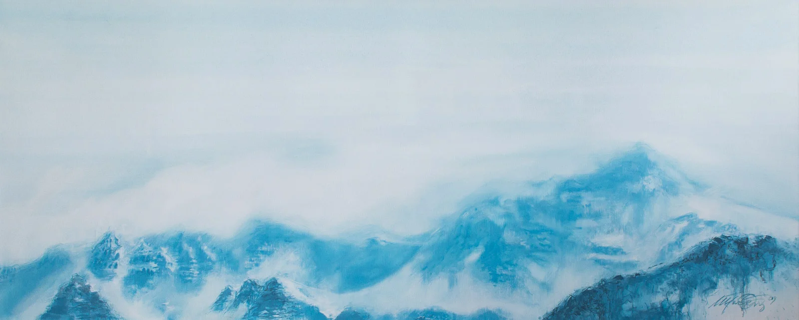 FJALLABLÁMI / oil on canvas / olía á striga 210x80 cm.