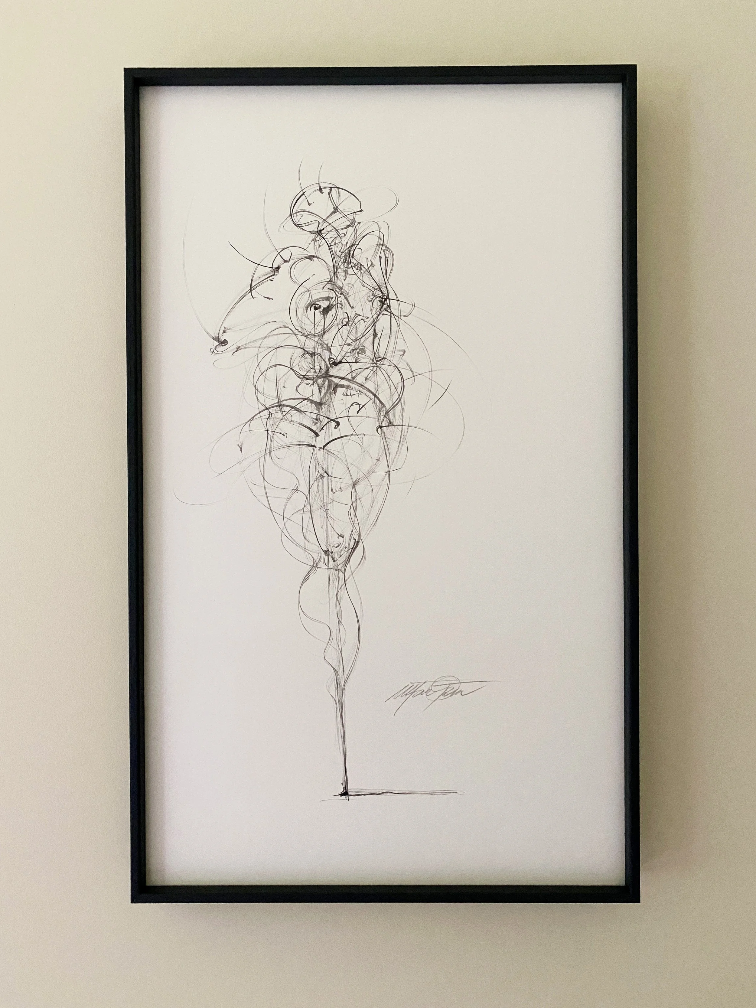 Figurative drawings - framed