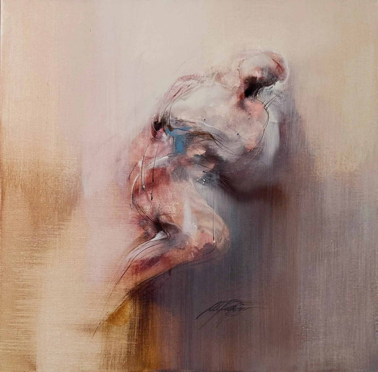 Ég var hin þyrsta þyrnirós 50x50 cm. 