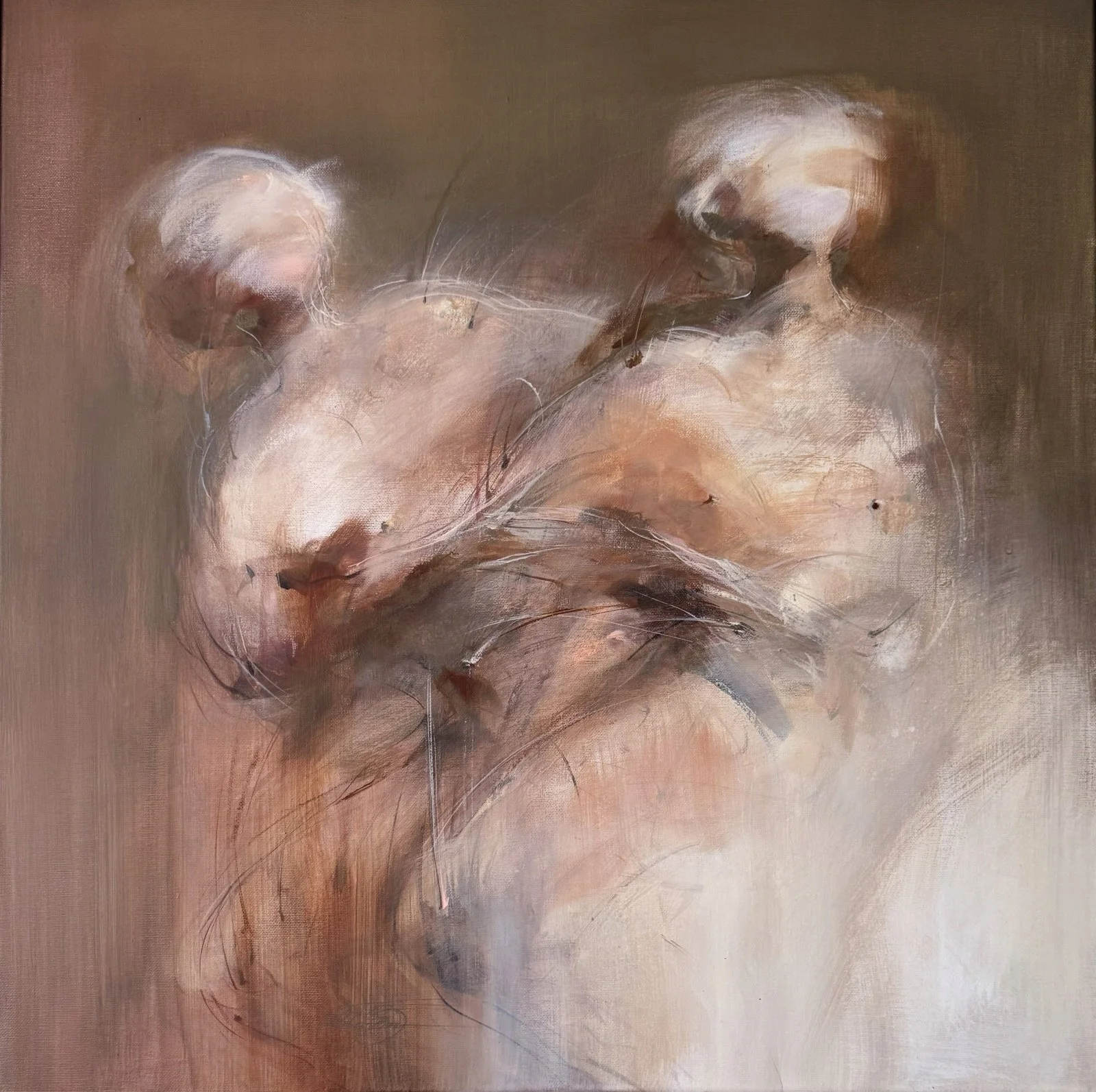 Hún breytist í blikandi daginn 60x60 cm. 