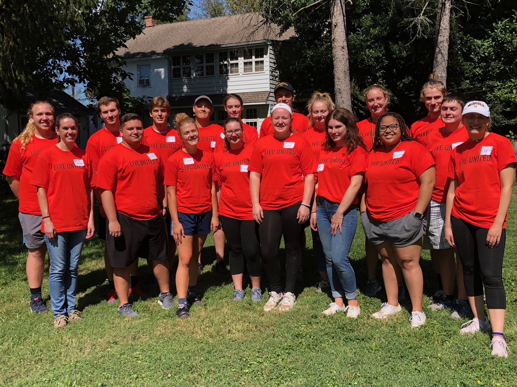 Here’s a team of Millersville University students—their help was instrumental in getting the property in shape for our Picnic in the Fields.