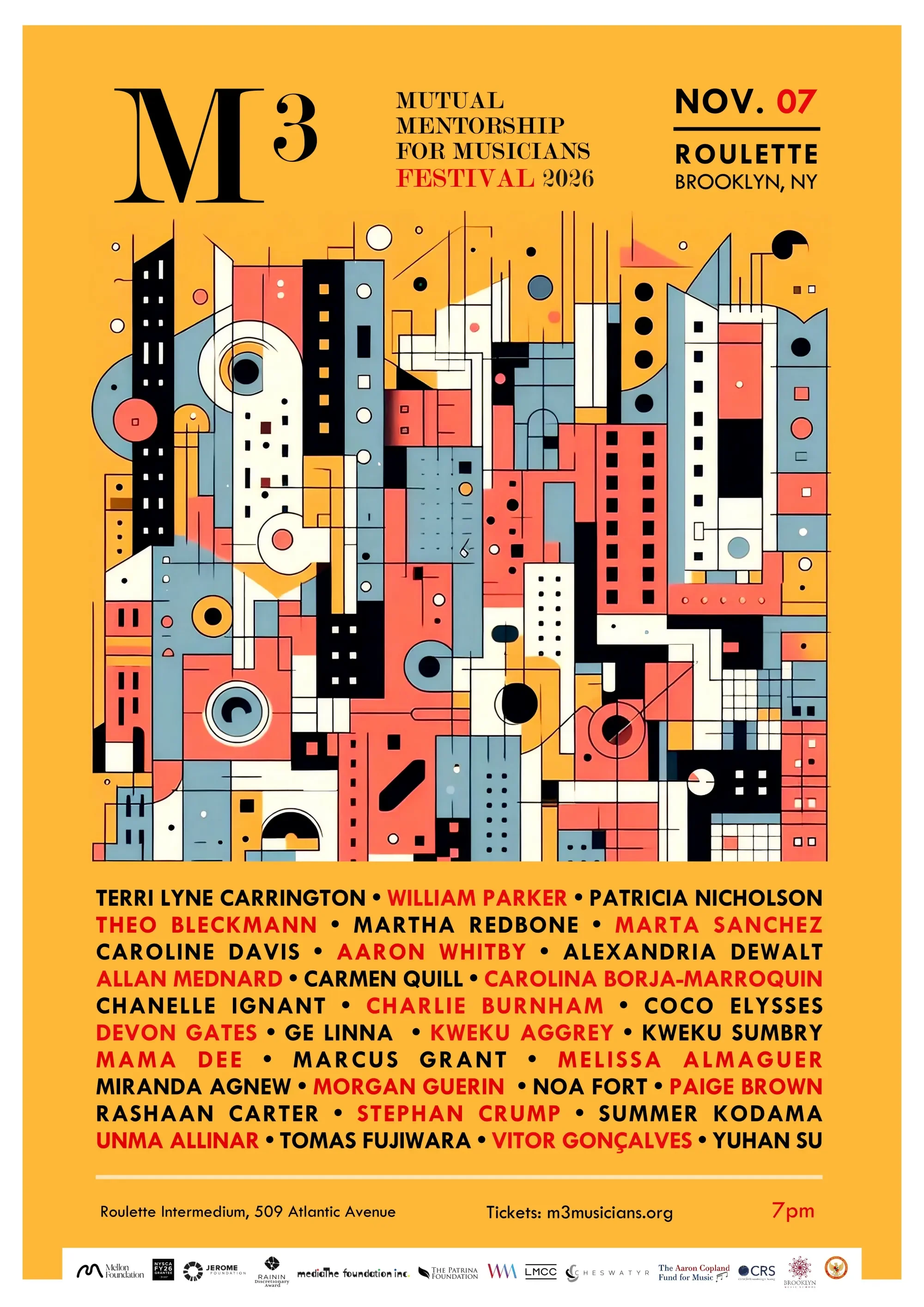 Mutual Mentorship for Musicians Festival - Roulette - Brooklyn NY