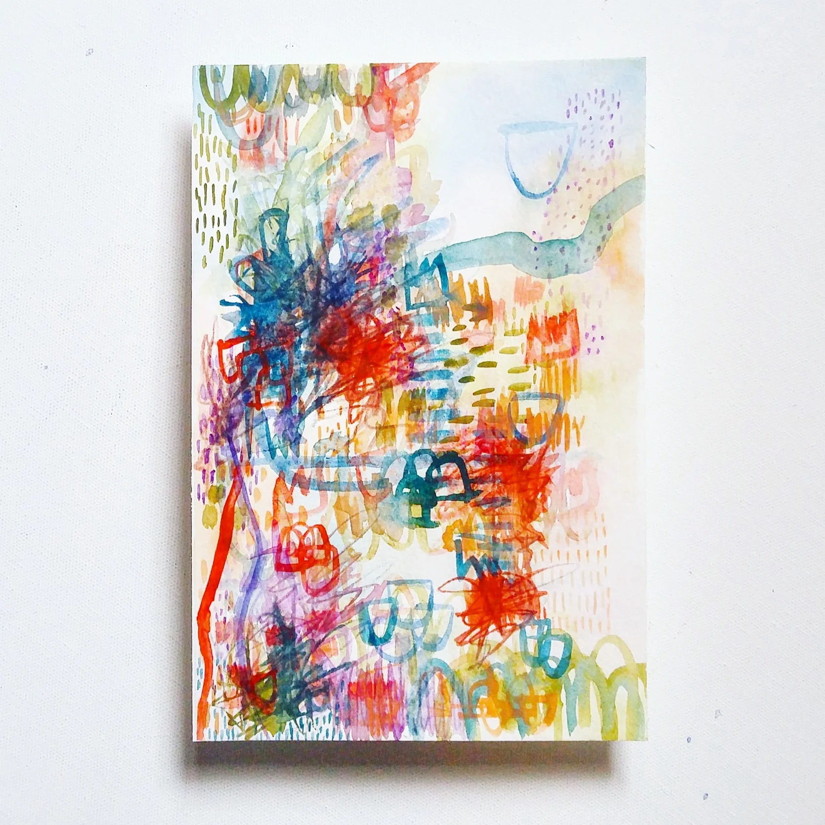 Path Of Least Resistence: Abstract Watercolor Painting 