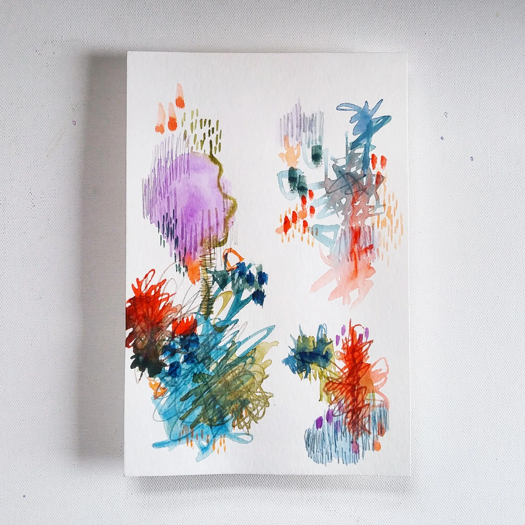 Portrait of Misunderstood Feelings: Abstract Watercolor Painting 