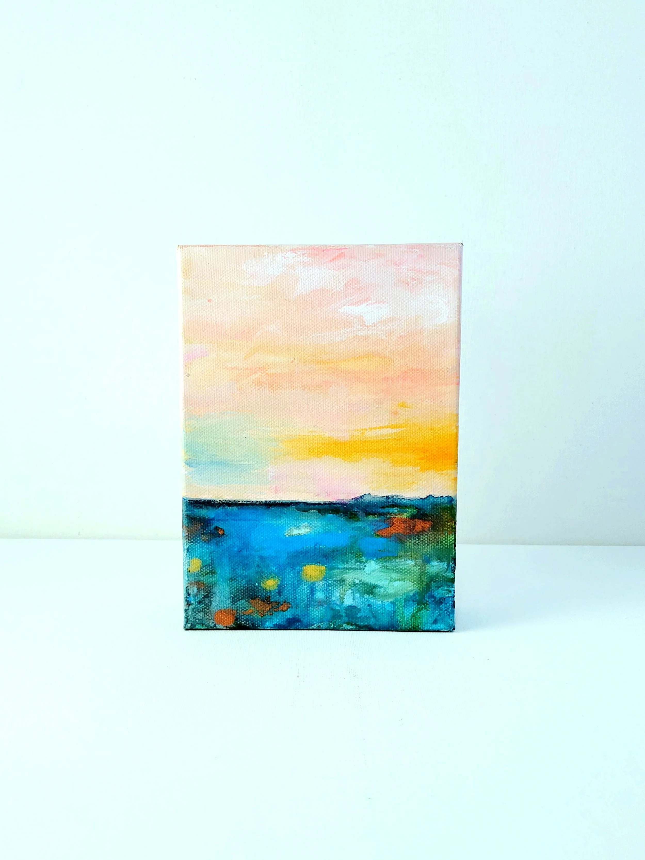 Singles Going Steady:
'Ruled By The Tide No. 2'
Colorful Abstract Painting on Stretched Canvas (Copy)