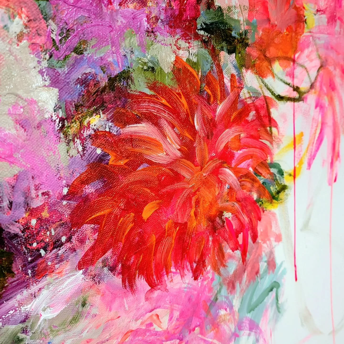 &quot;I've been working on a project&quot;. 🖌 🎨 🔨 

Go ahead, ask me for how long?

&gt; @pamelajbates soul-fueled art and inspiration with a side of life

#floralabstract #stilllife #workinprogress
#flowersalways
#flowerpainting #abstractflowers 