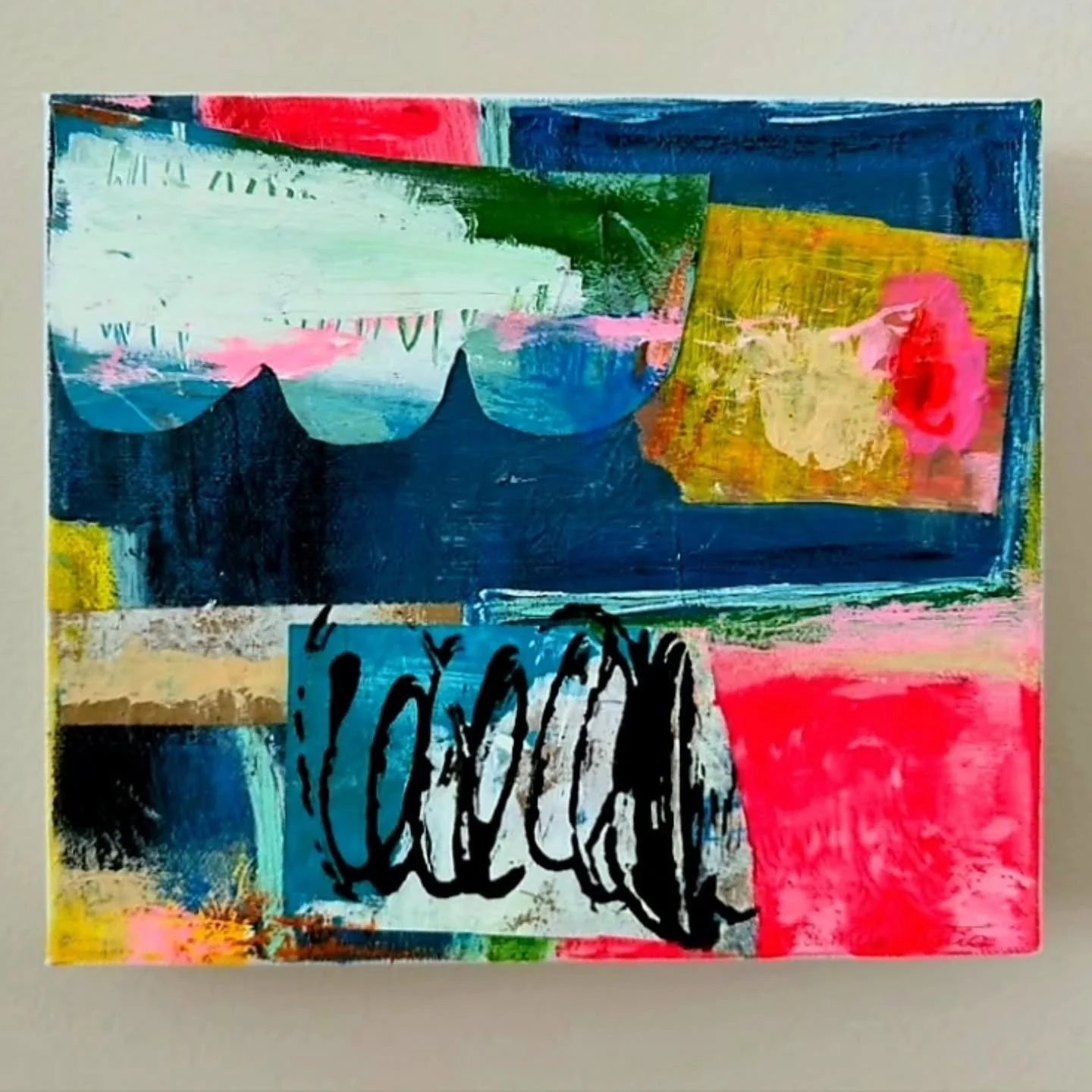 This may look like a painting, but it's a picture of a life-long love affair and the power of creative freedom. 

When I was in kindergarten I created my first collage (at least the first one I remember). It continues to impact me now, which is prett