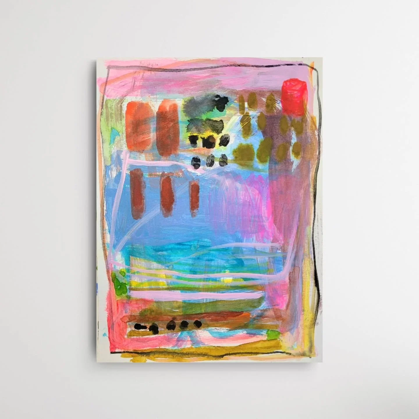 Oh you know, just some art as bright, colorful and happy as Mardi Gras to destract myself from the fact that it's snowing again. 

When people say they don't understand abstract art, I say you don't have to. All you need to know is how does it make y