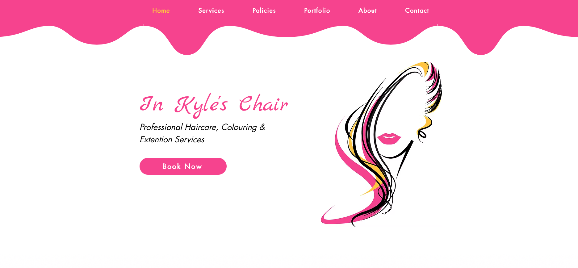 Landing page of 'In Kyle's Chair' website.