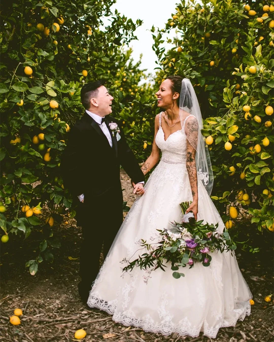 Surrounded by lemon trees, pops of color, and the people who love them most, their day felt relaxed, fun, and completely true to who they are. From the emotional moments to the laughter with their wedding party, everything came together so naturally.