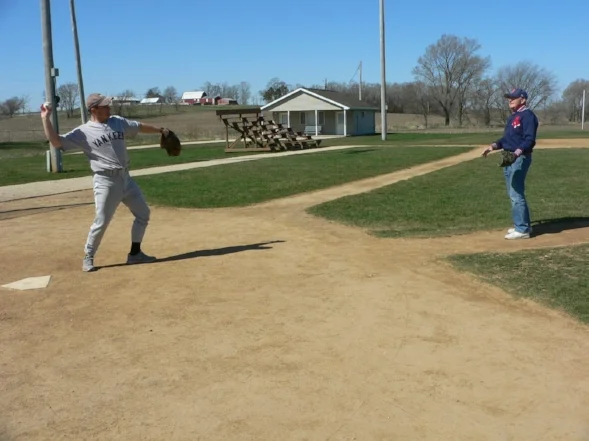My Dad and I at the Field of Dreams. One of the most special days of my life.
