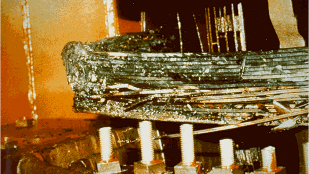 Transformer Damage. Credit: Image courtesy of NOAA.