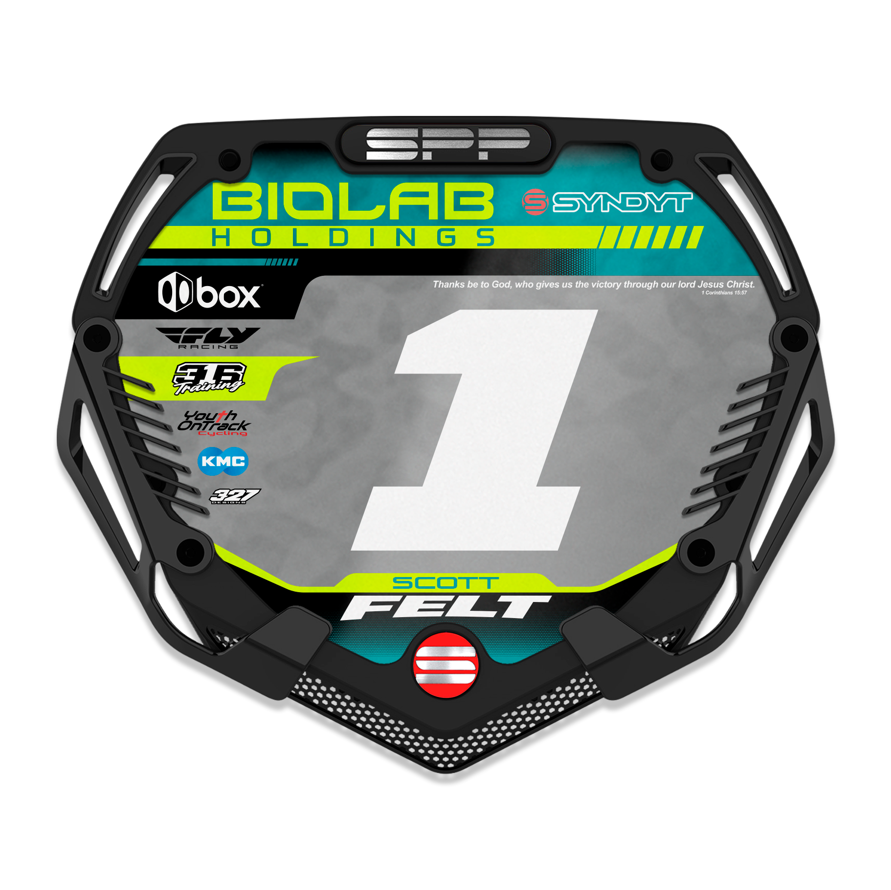 Custom BMX Number Plate Insert