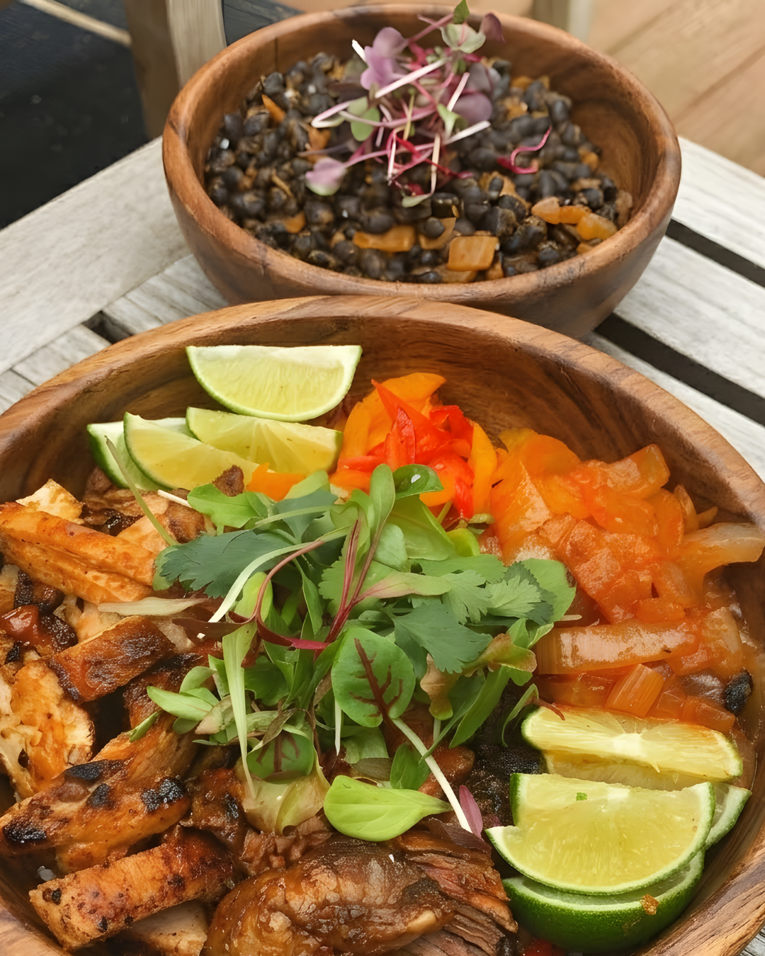 🧺 Picnic plans calling  Sunshine, fresh air, and a bold, nourishing bowl made to enjoy outdoors 🌿 Grilled protein, vibrant veggies, zesty lime, and hearty sides that hold up perfectly at the par (3).png