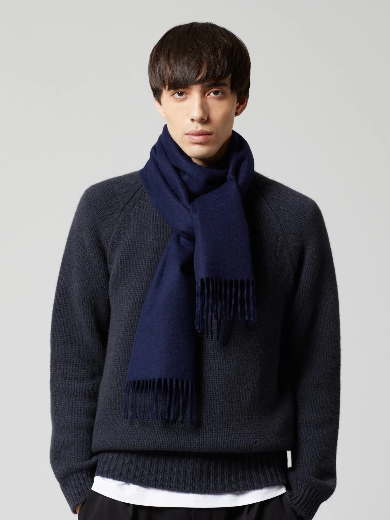 Men's scarf-Fancy Scarf-Check Scarf-Evening Scarves for men-scarf-plaid (Solid Cashmere Feel Unisex Scarf - Red)