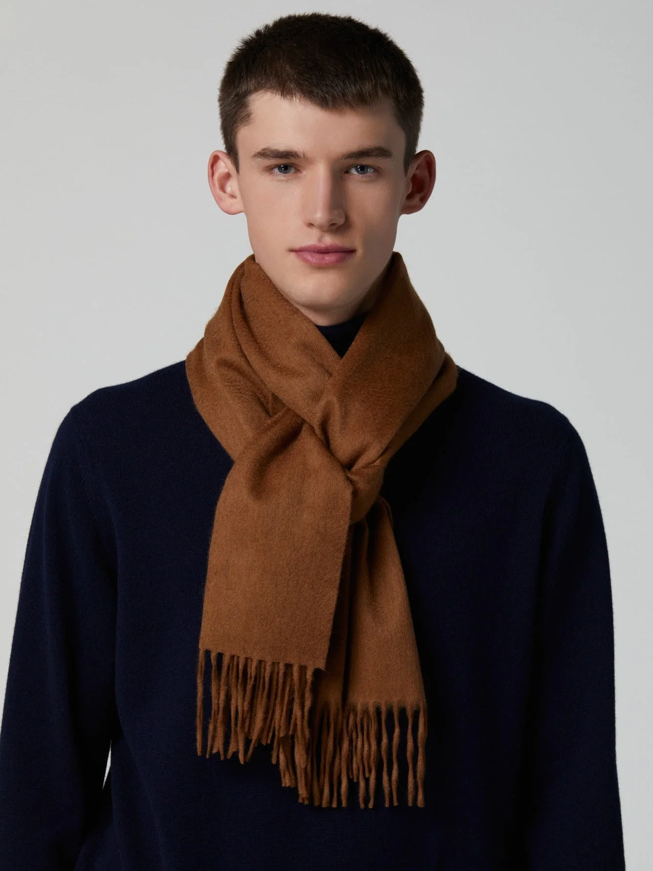 Men's scarf-Fancy Scarf-Check Scarf-Evening Scarves for men-scarf-plaid (Solid Cashmere Feel Unisex Scarf - Black)