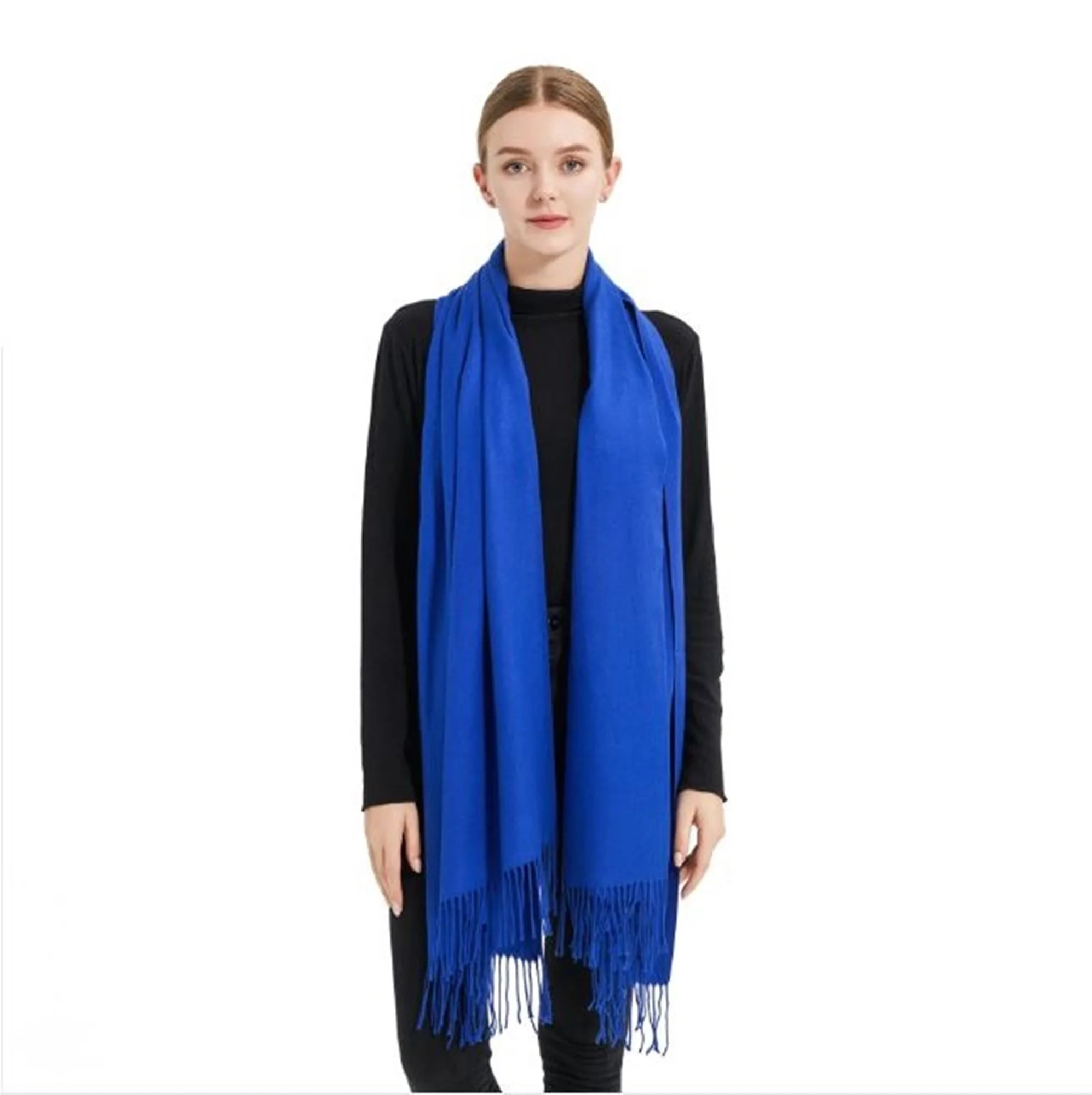 Royal Blue Pashmina Scarf-Pashmina-Silk - Riches of the Sea